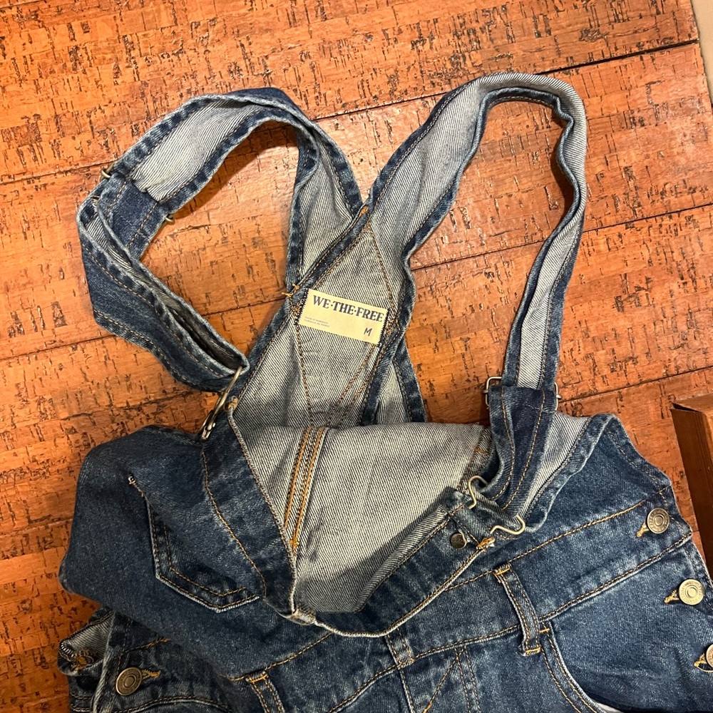 Free People Denim Overalls